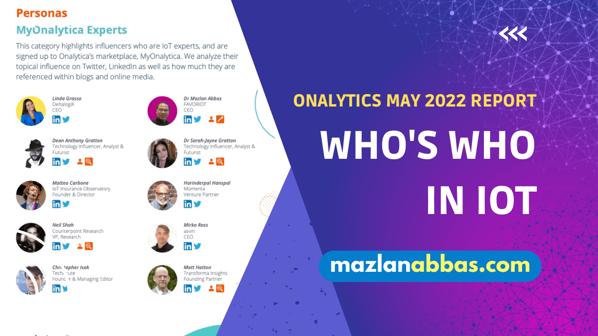 WHo's Who in IoT Onalytica